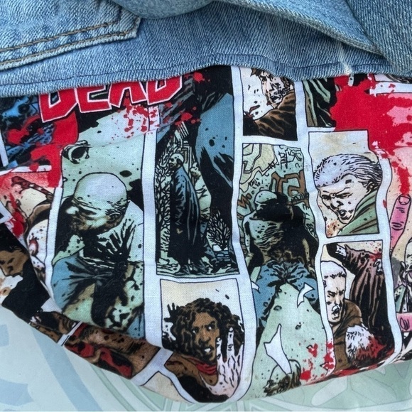 THE WALKING DEAD BLUE JEANS DENIM  REVERSIBLE BAG PURSE - Picture 13 of 13